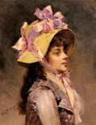 Portrait Of A Lady In Pink Ribbons Raimundo Madrazo